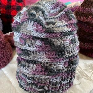 Handmade Crochet  Hat Faux Fur Pom optional